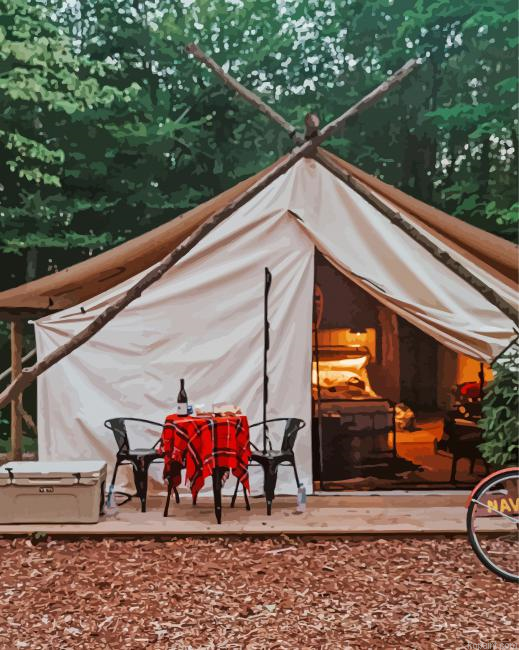 Artistic Tent At Field Painting By Numberss.png