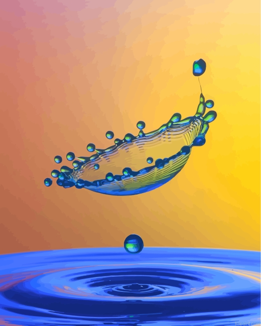 Artistic Water Drop Paint By Numbers