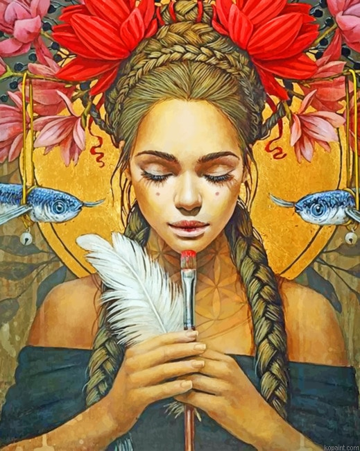 Artistic Woman Women Painting By Numberss.png