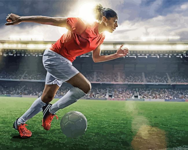 Artistic Women Soccer Painting By Numberss.png