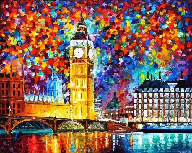 Artistic Abstract London Painting By Numberss.png