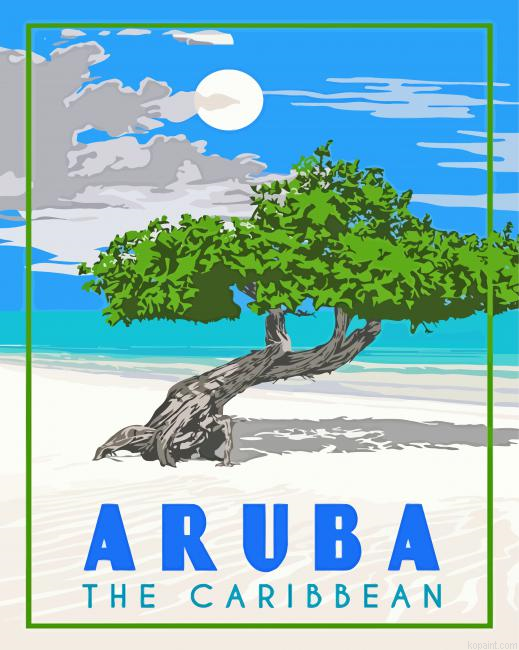 Aruba The Caribbean Poster Painting By Numberss.png