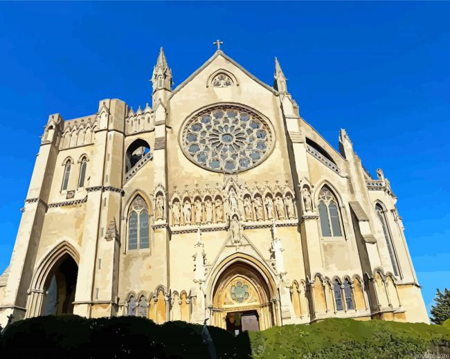 Arundel Cathedral Of Our Lady St Philip Howard England Painting By Numberss.png