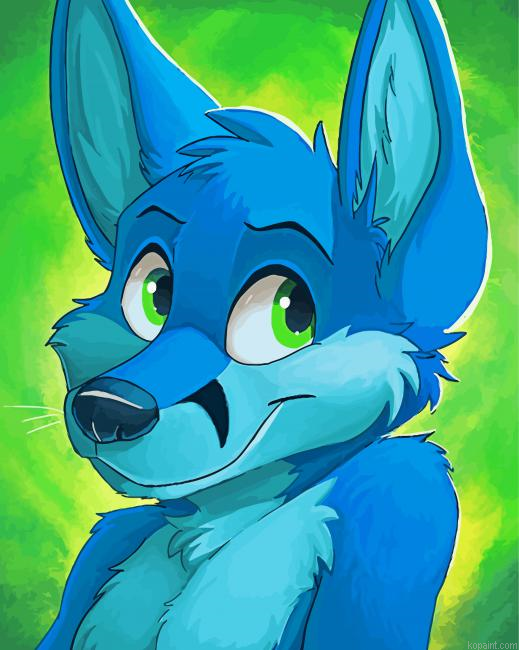 Asetehtic Blue Fox Art Painting By Numberss.png