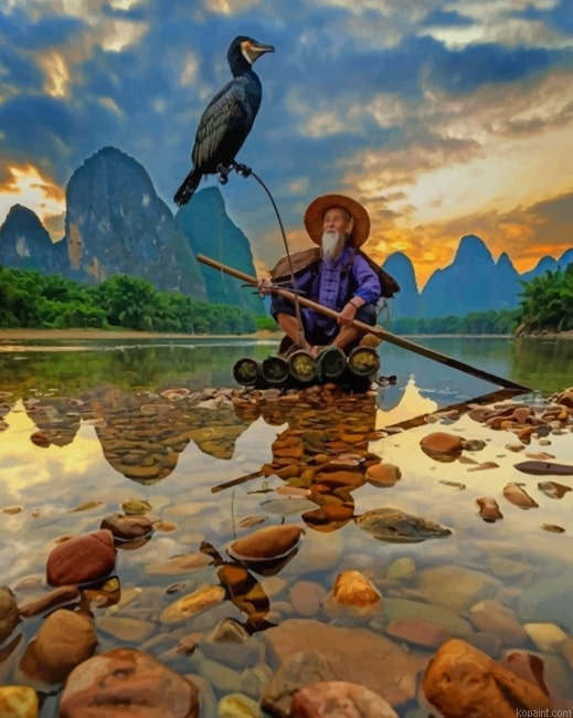 Asian Fisherman New Painting By Numberss.png