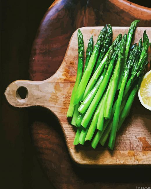 Asparagus Food Painting By Numberss.png