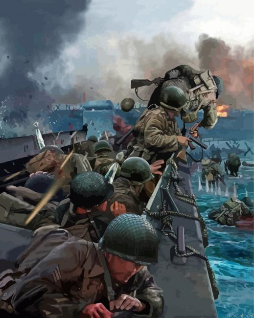 Assault On Omaha Beach Painting By Numberss.png