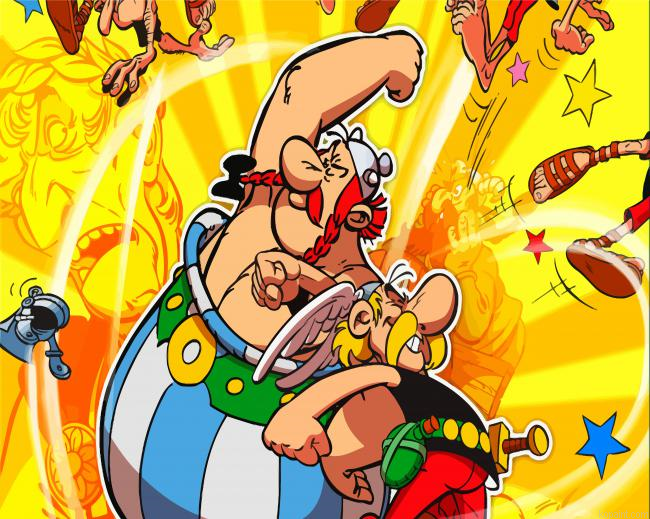 Asterix And Obelix Cartoon Painting By Numberss.png