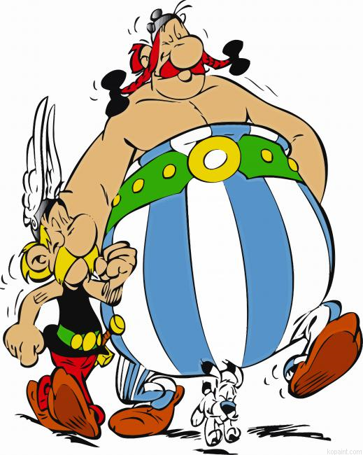 Asterix Cartoon Painting By Numberss.png
