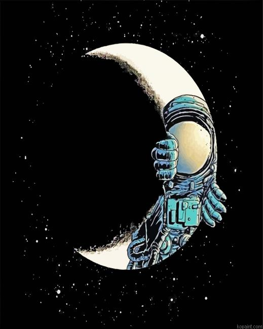 Astronaut Art Painting By Numberss.png