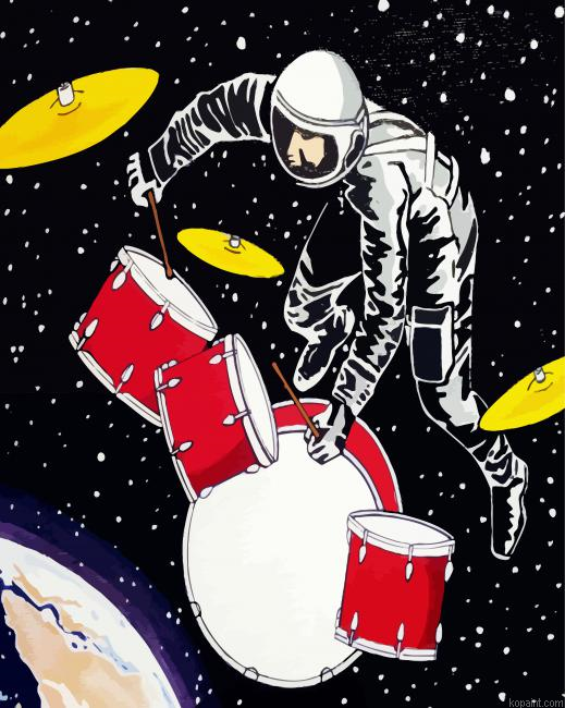 Astronaut Drumer Painting By Numberss.png