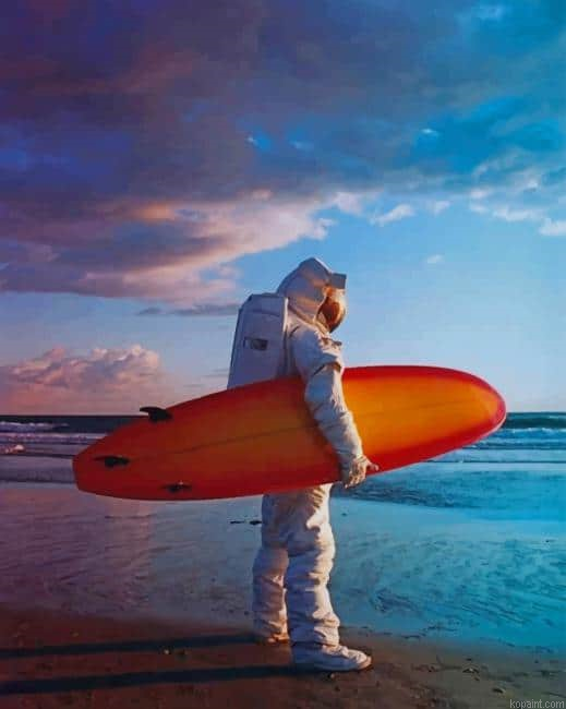 Astronaut On The Beach New Painting By Numberss.png