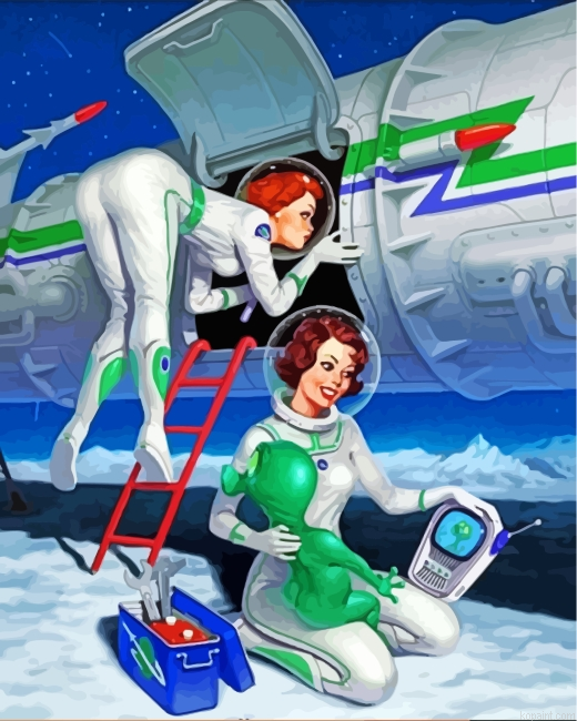 Astronaut Women Painting By Numberss.png