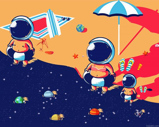 Astronauts Beach Painting By Numberss.png