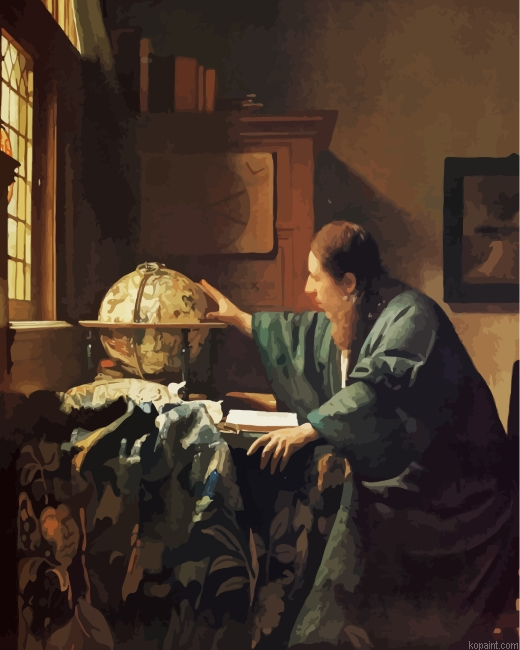 Astronomer Johannes Vermeer Painting By Numberss.png