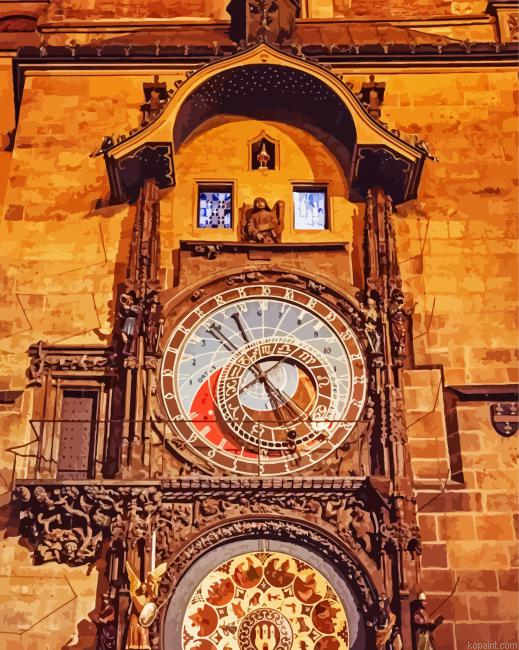 Astronomical Tower Prague Painting By Numberss.png