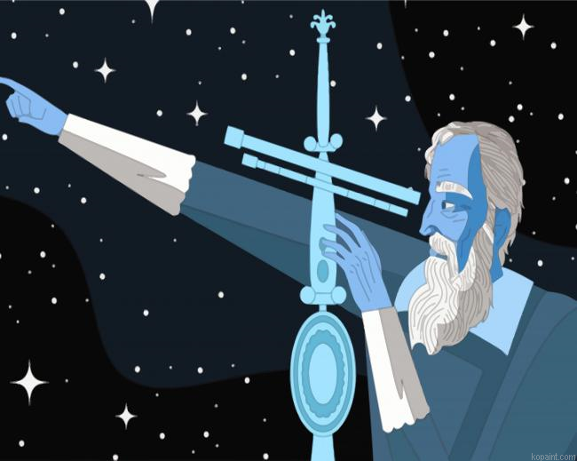 Astronomy Galileo Galilei Art Painting By Numberss.png