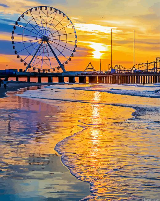 Atlantic City At Sunset Painting By Numberss.png