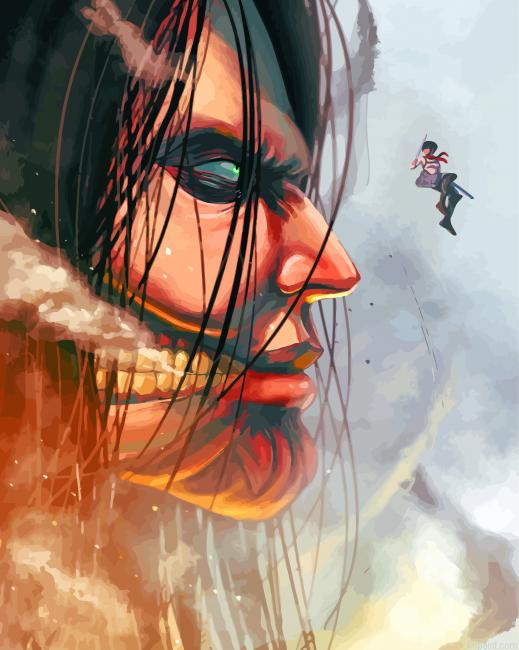 Attack On Titan Illustration Painting By Numberss.png