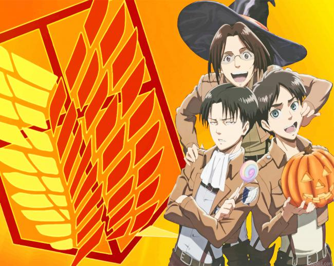 Attack On Titan Manga Series Painting By Numberss.png