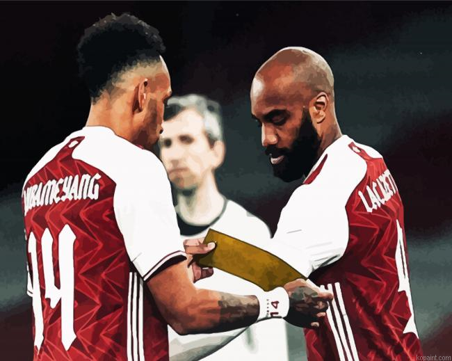 Aubameyang And Lacazette Arsenal Painting By Numberss.png