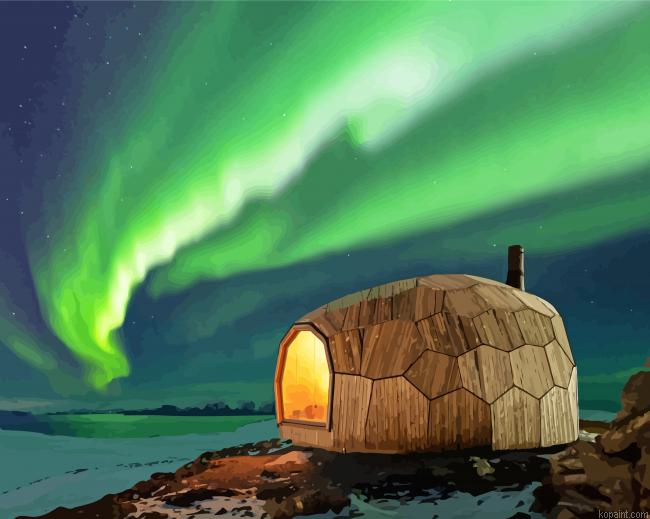 Aurora Norwegian Cabin Painting By Numberss.png