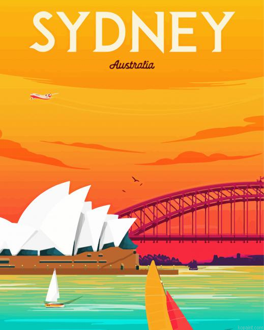 Australia Sydney City Poster Painting By Numberss.png