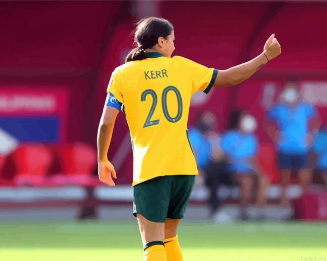 Australian Soccer Player Sam Kerr Painting By Numberss.png
