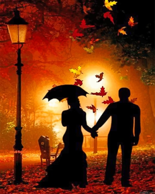 Autumn Couple Silhouette Painting By Numberss.png