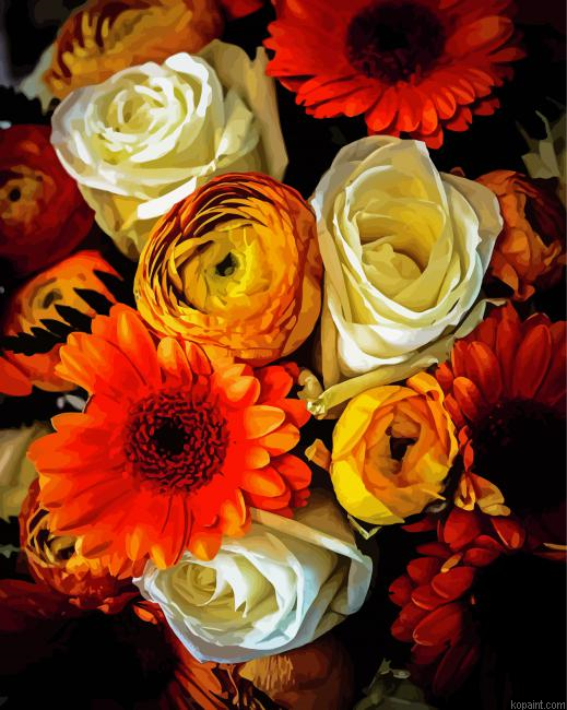 Autumn Flowers Bouquet Painting By Numberss.png
