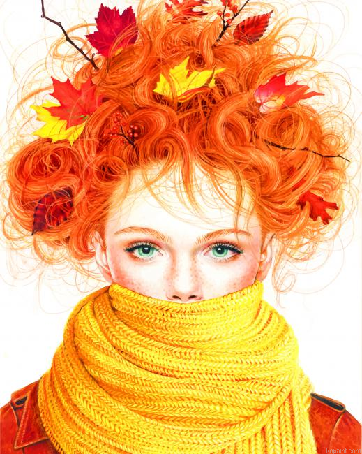 Autumn Girl New Painting By Numberss.png
