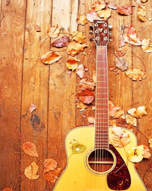 Autumn Guitar New Painting By Numberss.png
