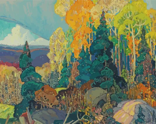 Autumn Hillside By Franklin Carmichael Painting By Numberss.png