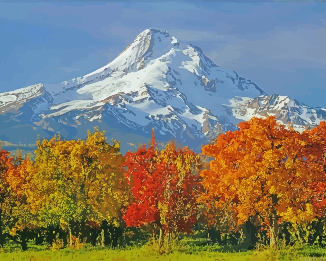 Autumn Mt Hood Oregon Painting By Numberss.png