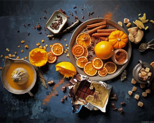 Autumn Orange And Chocolate Painting By Numberss.png