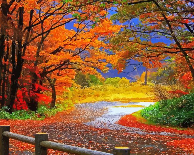 Autumn Scene Painting By Numberss.png