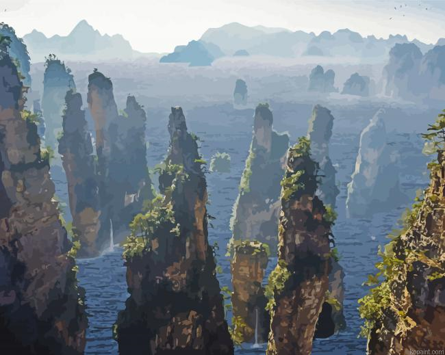 Avatar Mountains In The Ocean Painting By Numberss.png