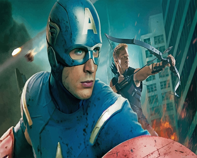 Avengers Captain America New Painting By Numberss.png