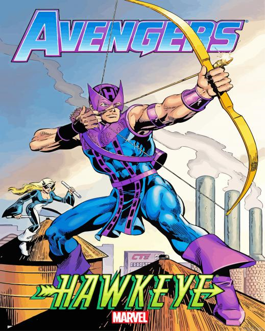 Avengers Hawkeye Hero Painting By Numberss.png