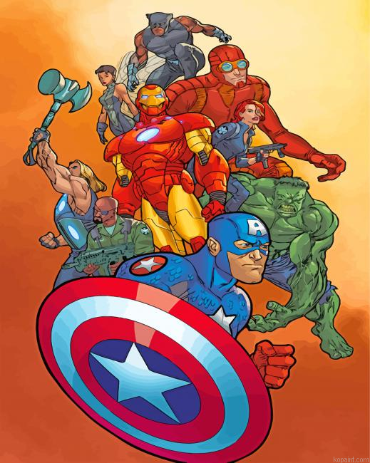 Avengers Heroes Painting By Numberss.png