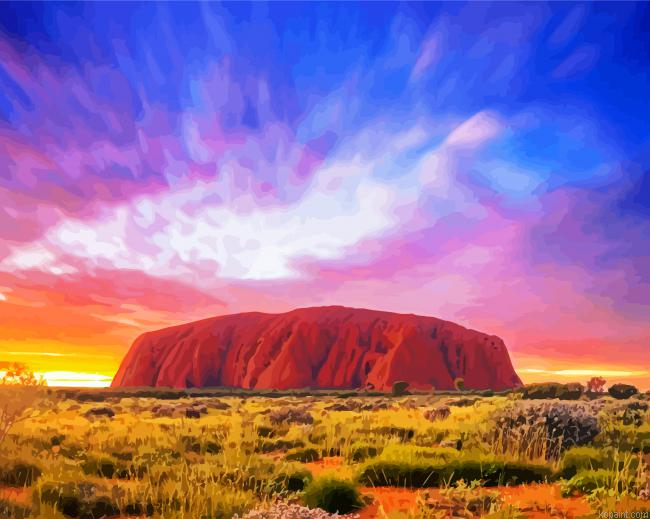 Ayers Rock At Sunset Painting By Numberss.png