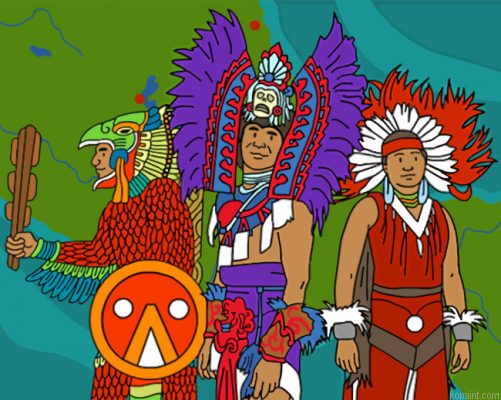 Aztec People Painting By Numberss.png