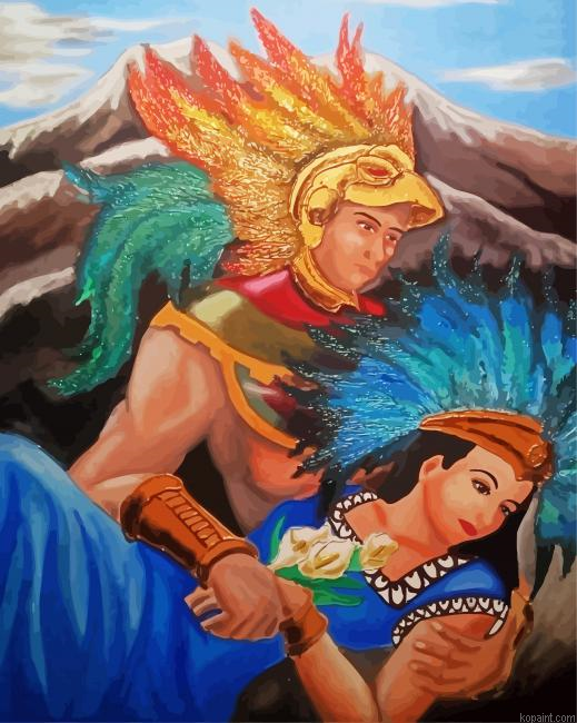 Azteca Couple Painting By Numberss.png