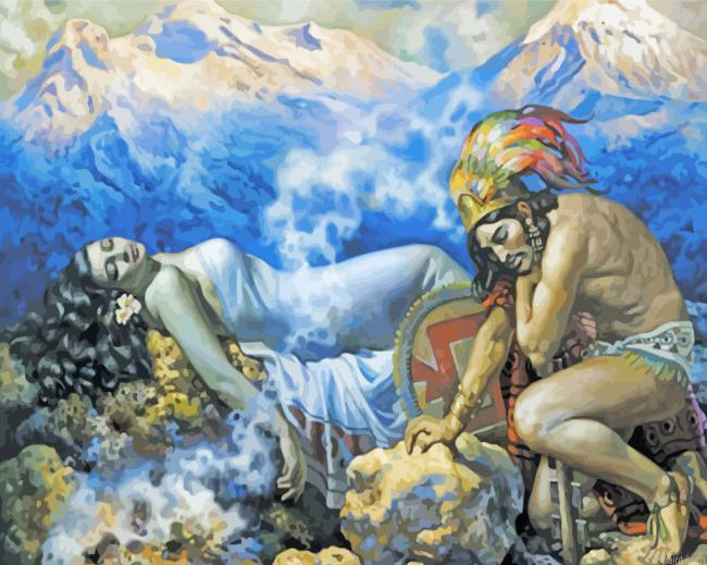 Azteca Lovers Couple Painting By Numberss.png
