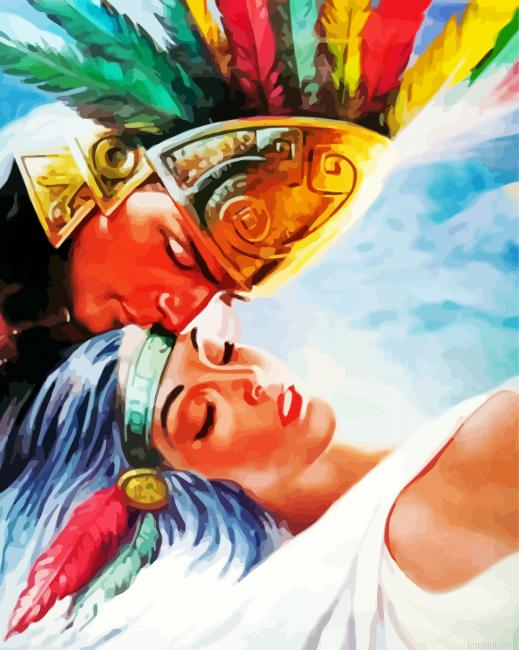 Azteca Lovers Painting By Numberss.png