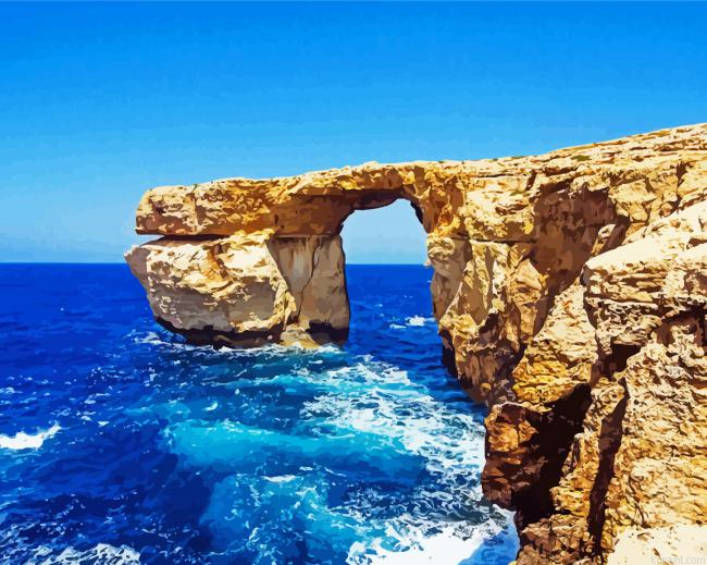 Azure Window Gozo Painting By Numberss.png
