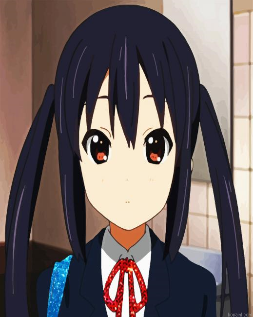 Azusa Nakano K On Manga Anime Cabracter Painting By Numberss.png
