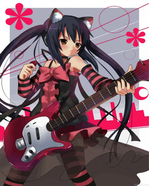 Azusa Nakano Playing Guitar Painting By Numberss.png