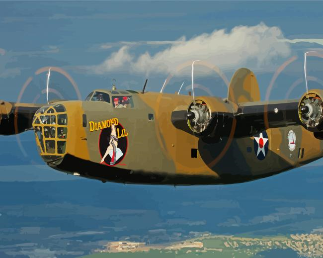 B 24 Liberator Bomber Painting By Numberss.png
