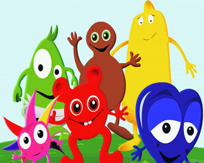 Babblarna Kids Cartoon Painting By Numberss.png